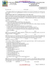 Đề khảo sát chất lượng luyện thi đại học lần 1 - Năm học 2012 - 2013 môn hóa học thời gian làm bài 90 phút